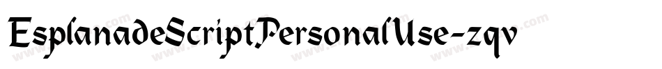 EsplanadeScriptPersonalUse-zqv3字体转换