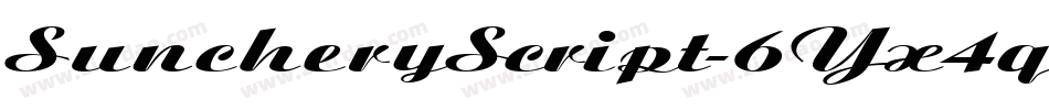 SuncheryScript-6Yx4q字体转换