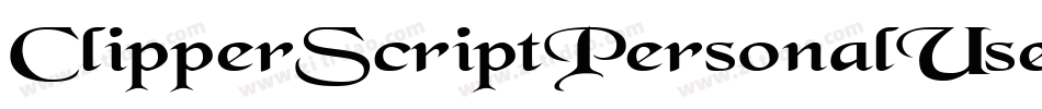 ClipperScriptPersonalUse-A8W7字体转换