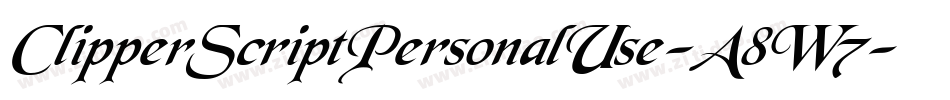 ClipperScriptPersonalUse-A8W7字体转换