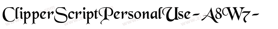 ClipperScriptPersonalUse-A8W7字体转换