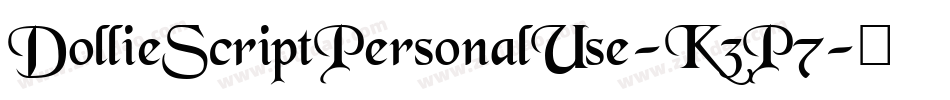 DollieScriptPersonalUse-K3P7字体转换