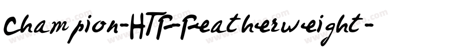 Champion-HTF-Featherweight字体转换