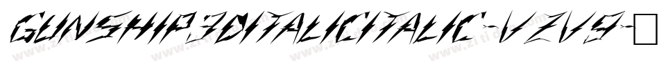Gunship3DItalicItalic-vzv9字体转换