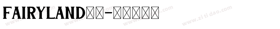 fairyland字体字体转换