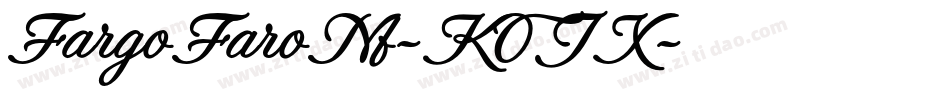 FargoFaroNf-KOJX字体转换