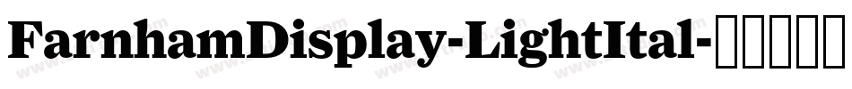 FarnhamDisplay-LightItal字体转换
