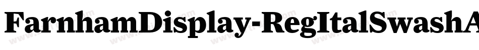 FarnhamDisplay-RegItalSwashAlt字体转换