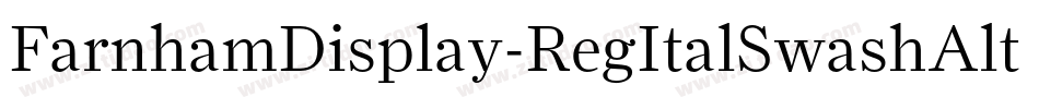 FarnhamDisplay-RegItalSwashAlt字体转换