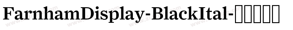 FarnhamDisplay-BlackItal字体转换