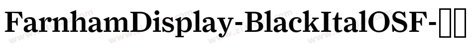 FarnhamDisplay-BlackItalOSF字体转换