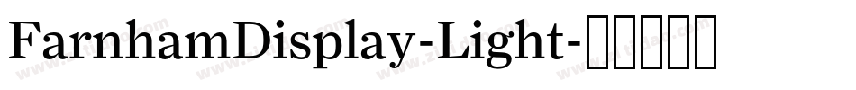 FarnhamDisplay-Light字体转换