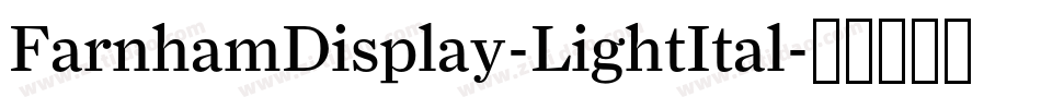 FarnhamDisplay-LightItal字体转换