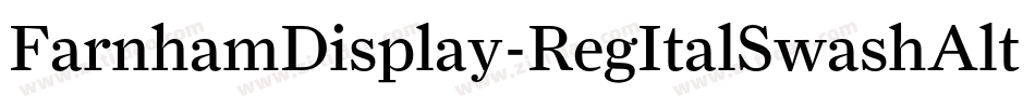 FarnhamDisplay-RegItalSwashAlt字体转换
