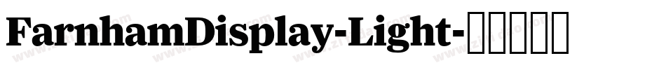 FarnhamDisplay-Light字体转换