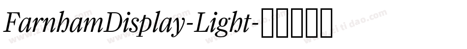 FarnhamDisplay-Light字体转换