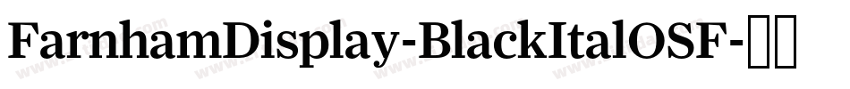 FarnhamDisplay-BlackItalOSF字体转换