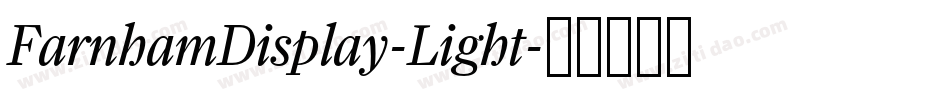 FarnhamDisplay-Light字体转换