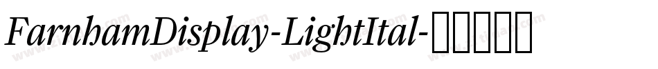 FarnhamDisplay-LightItal字体转换