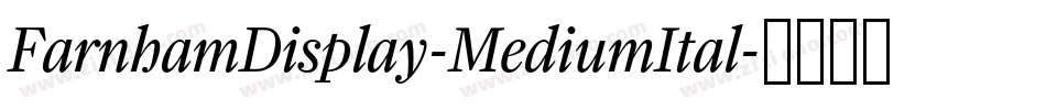 FarnhamDisplay-MediumItal字体转换
