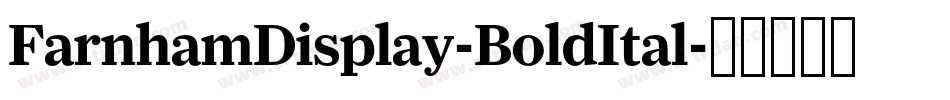 FarnhamDisplay-BoldItal字体转换