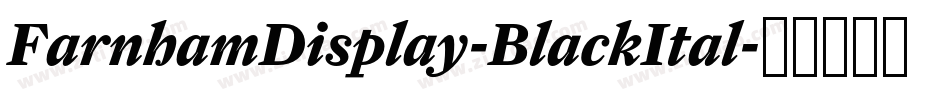 FarnhamDisplay-BlackItal字体转换