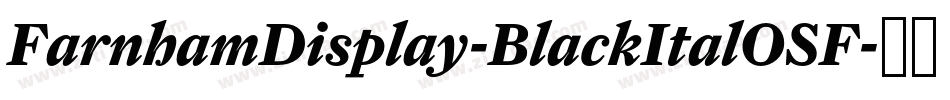 FarnhamDisplay-BlackItalOSF字体转换