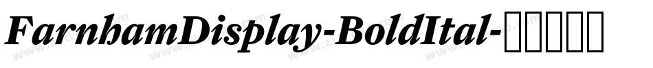 FarnhamDisplay-BoldItal字体转换