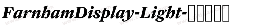 FarnhamDisplay-Light字体转换