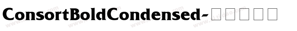 ConsortBoldCondensed字体转换
