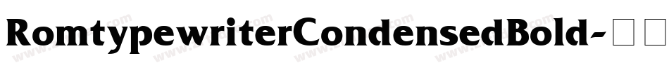 RomtypewriterCondensedBold字体转换