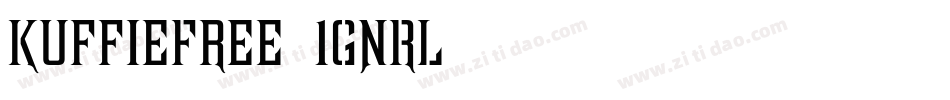 KuffieFree-1GnRL字体转换