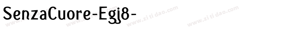 SenzaCuore-Egj8字体转换
