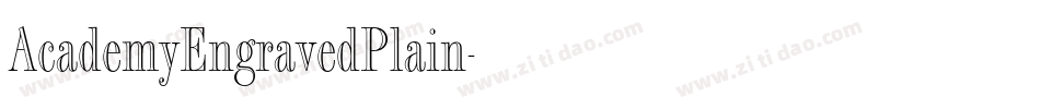 AcademyEngravedPlain字体转换