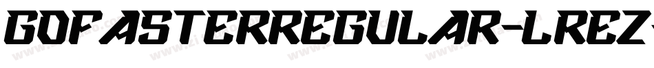 GoFasterRegular-lREZ字体转换
