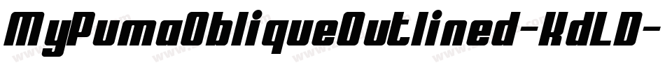 MyPumaObliqueOutlined-KdLD字体转换