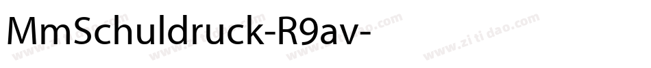 MmSchuldruck-R9av字体转换