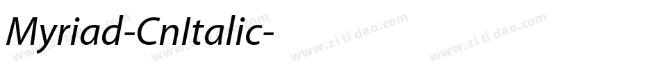 Myriad-CnItalic字体转换