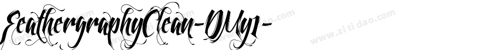 FeathergraphyClean-DMy1字体转换