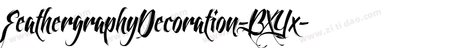 FeathergraphyDecoration-BXYx字体转换
