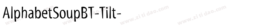 AlphabetSoupBT-Tilt字体转换