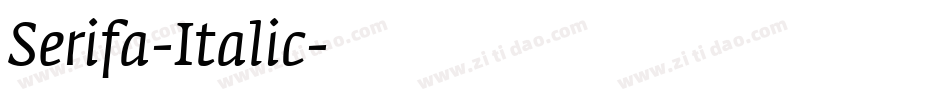 Serifa-Italic字体转换