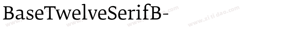 BaseTwelveSerifB字体转换