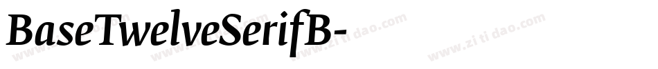 BaseTwelveSerifB字体转换