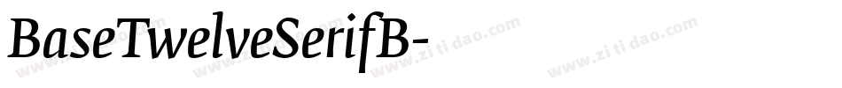 BaseTwelveSerifB字体转换