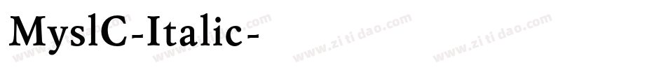 MyslC-Italic字体转换