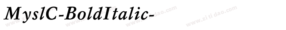 MyslC-BoldItalic字体转换