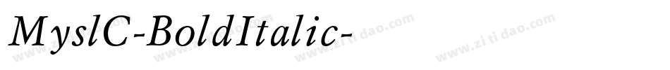 MyslC-BoldItalic字体转换