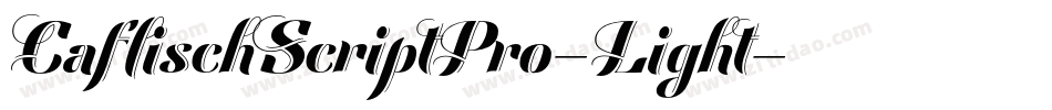 CaflischScriptPro-Light字体转换