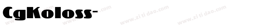 CgKoloss字体转换